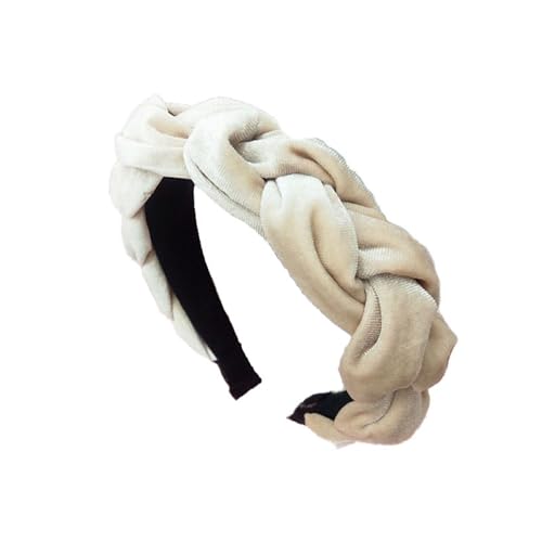 Ailan Leichtes Haarband für Mädchen, rutschfest für einen bequemen und stilvollen Look. Haar Accessoires, Stoff Haarband Stirnband, milchig weiß von Ailan