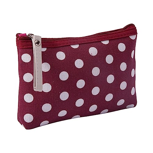 Ailan Make up Tasche, Kosmetiktasche, Aufbewahrung, Geldbörse, Waschorganisator, modischer, modischer, attraktiver Mädchen Accessoires Behälter, Weinrot von Ailan