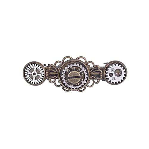 Ailan Punk Gear Feder Haarnadel Steampunk Vintage Mädchen Tierform Kopfschmuck Haarspange Kopfbedeckung Styling Zubehör für Bankett, Typ 2 von Ailan