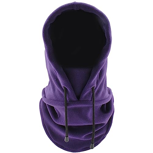 Ailan Winter Balaclava Neck Cover Thermal Face Guard Winddichte Radmützen Verdickte Kappen Schutzausrüstung Motorradzubehör, Violett von Ailan