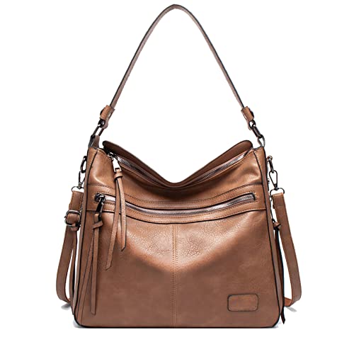 Damen-Lederhandtasche, große Designer-Tragetasche, mehrere Taschen, Designer-Geldbörsen, Cross-Body-Arbeits-Schultertasche, Style 1 Khaki, 33,02 cm, von Aileese