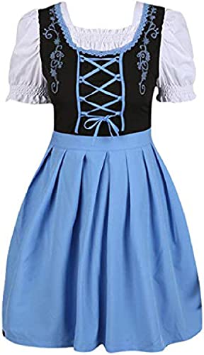 Ailovone Dirndl Damen midi dirndelkleider Damen Oktoberfest Damen Outfit Trachtenkleid Trachtenmode Trachtenrock Kleid Dirndlbluse Dirndlschürze Kostüm Festival Kleid Bühnenkostüm von Ailovone