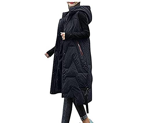 Ailovone Steppweste Damen Lang Weste Übergroße Ärmellose Daunenweste Warmer Daunenmantel mit Taschen Wintermantel Vest mit Kapuze Weste Mantel Winddichte Übergangsjacke Outdoor von Ailovone