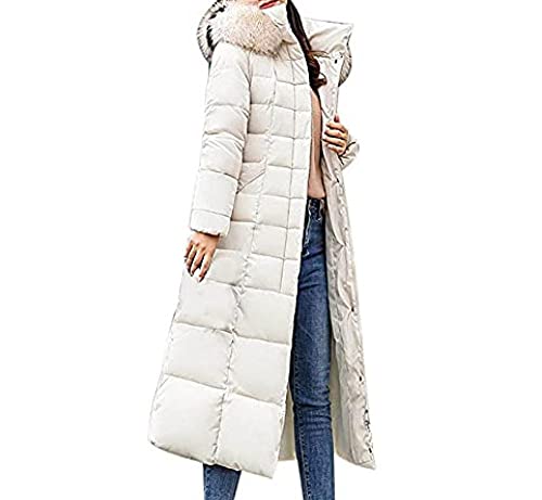 Ailovone Winterjacke Damen Wintermantel Lang Damen Winter Warm Steppmantel Parka mit Kapuze Slim Fit Reißverschluss Daunenjacke Damenmantel Dicke Outdoorjacke von Ailovone