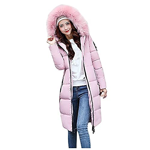 Ailovone Winterjacke Damen Wintermantel Lang Damen Winter Warm Steppmantel Parka mit Kapuze Slim Fit Reißverschluss Daunenjacke Damenmantel Dicke Outdoorjacke von Ailovone