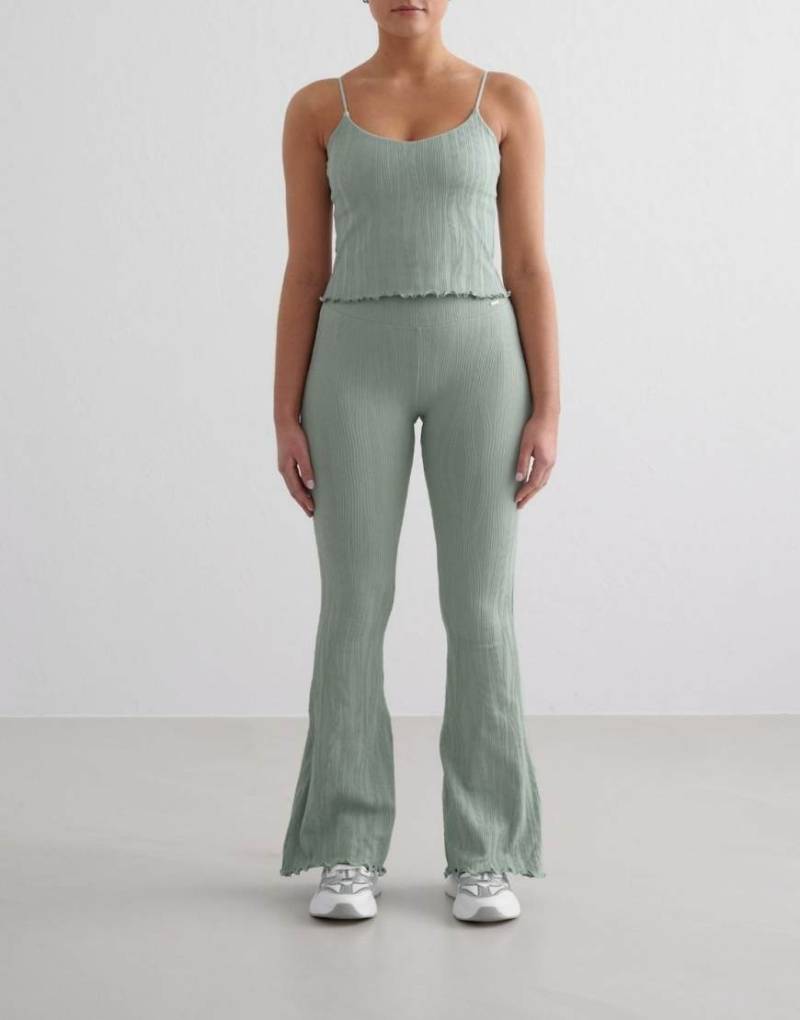 Aim'n - Aqua Tulip - Ausgestellte Leggings in Türkis-Blau von Aim'n