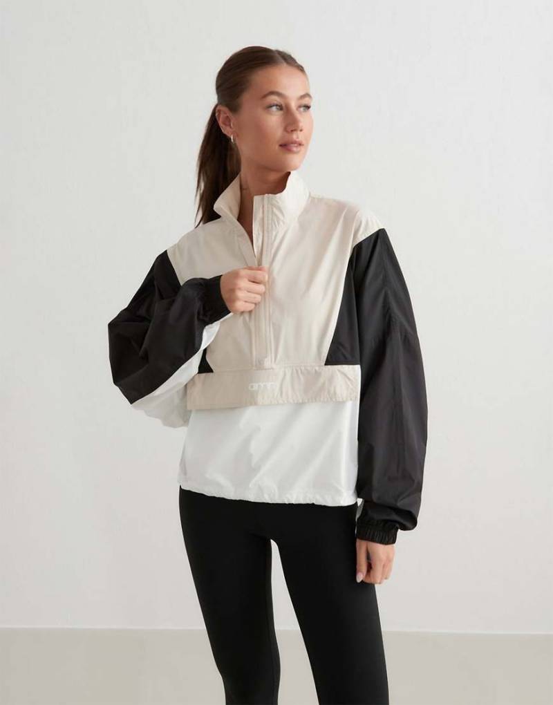 Aim'n - Café au Lait Balance Blocked - Windjacke in Beige-Neutral von Aim'n