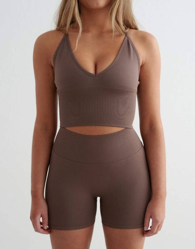 Aim'n - Formende, nahtlose Hotpants in Macchiato-Braun Aim'n - Formende, nahtlose Hotpants in Macchiato-Braun von Aim'n