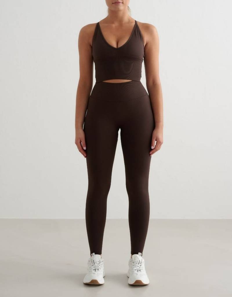 Aim'n - Formendes, nahtloses Bustier in Schokobraun mit hinten überkreuzten Trägern-Brown von Aim'n