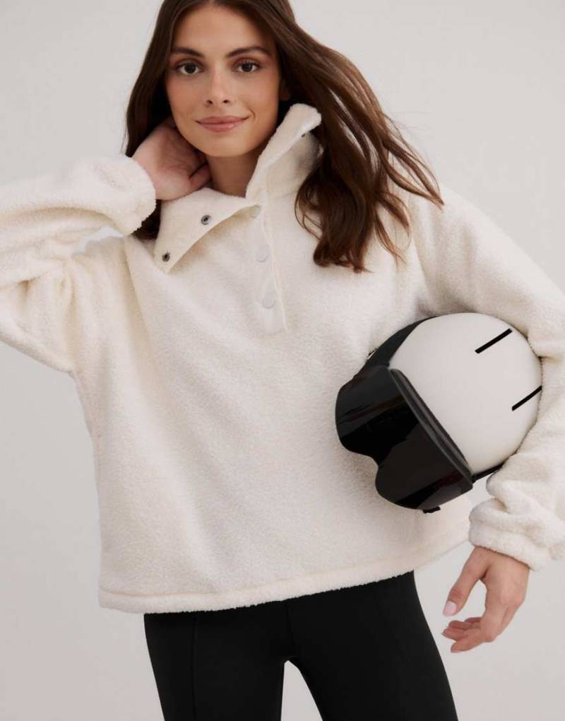 Aim'n - Langärmliges Oberteil aus Polar-Fleece in Wollweiß von Aim'n