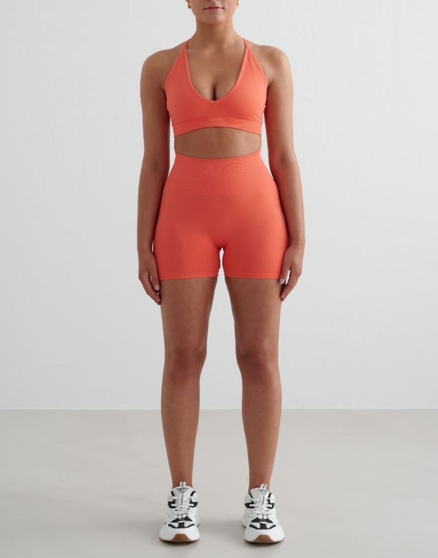Aim'n - Nahtlose, formende Hotpants in Mandarinen-Orange von Aim'n