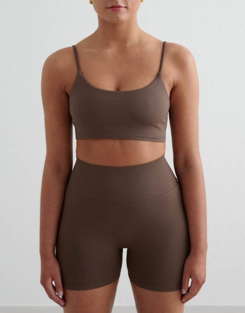 Aim'n - Nahtloser, formender BH in Macchiato-Braun mit Riemchenträgern-Brown von Aim'n