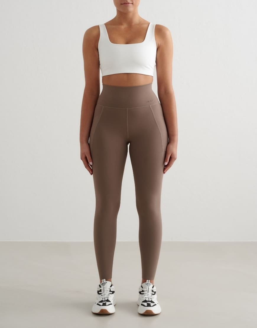Aim'n - Sense - Leggings in Nougat mit Tasche-Brown von Aim'n