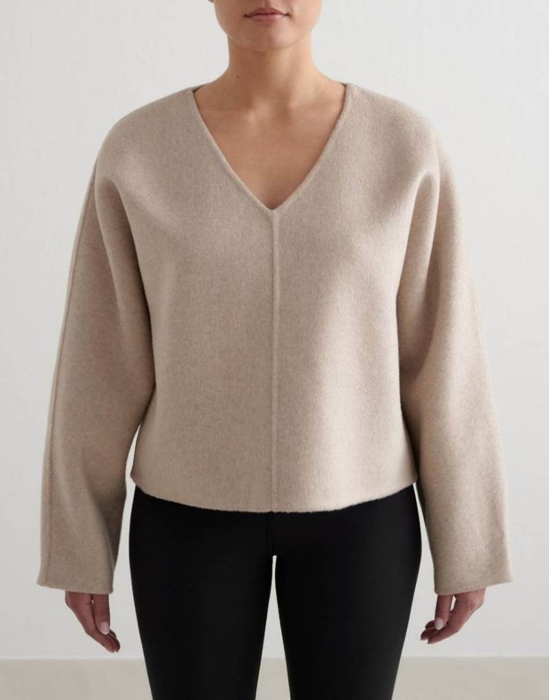 Aim'n - Sweatshirt aus Wolle in dunklem Lehmgrau-Neutral von Aim'n