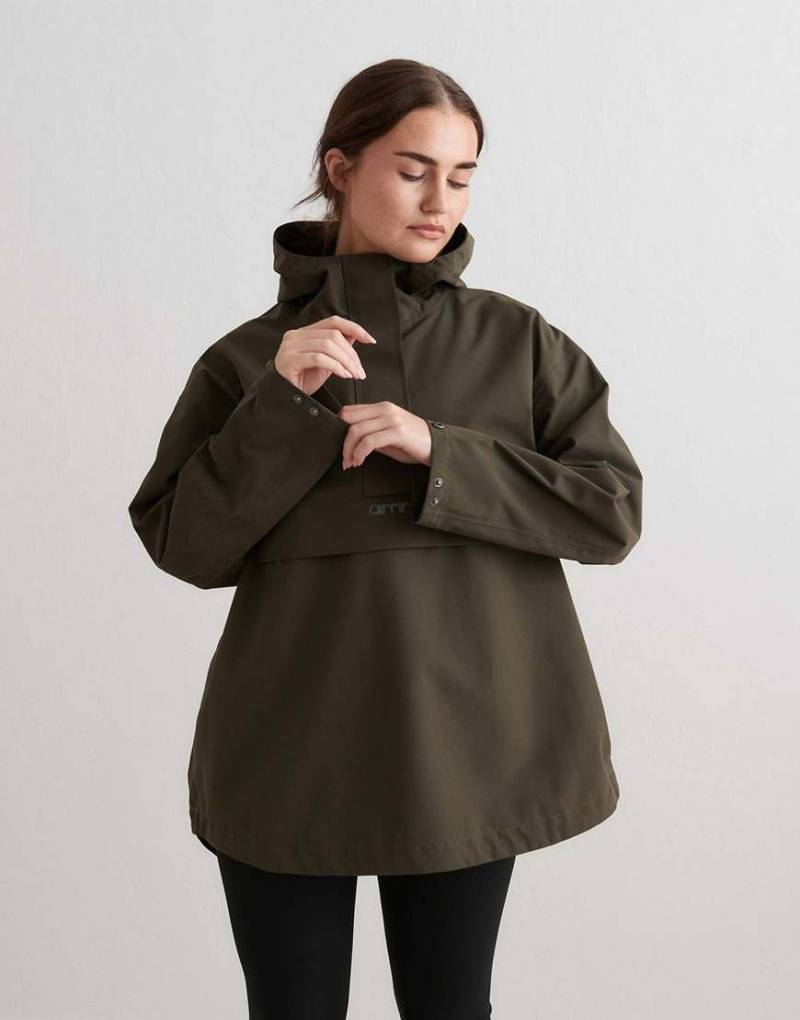 Aim'n - Wasserdichter Oversize-Anorak in Khaki-Grün von Aim'n
