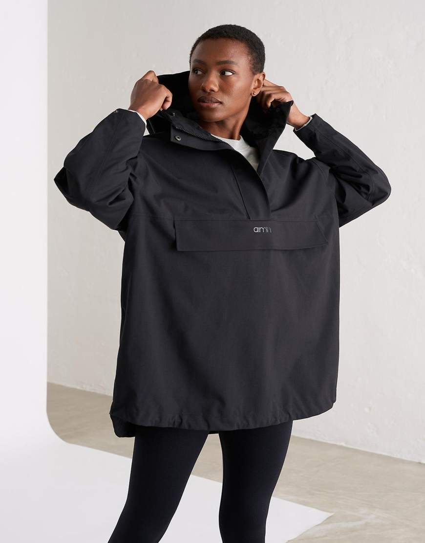Aim'n - Wasserdichter Oversized-Anorak in Schwarz Aim'n - Wasserdichter Oversized-Anorak in Schwarz von Aim'n