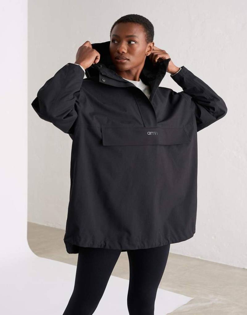 Aim'n - Wasserdichter Oversized-Anorak in Schwarz von Aim'n
