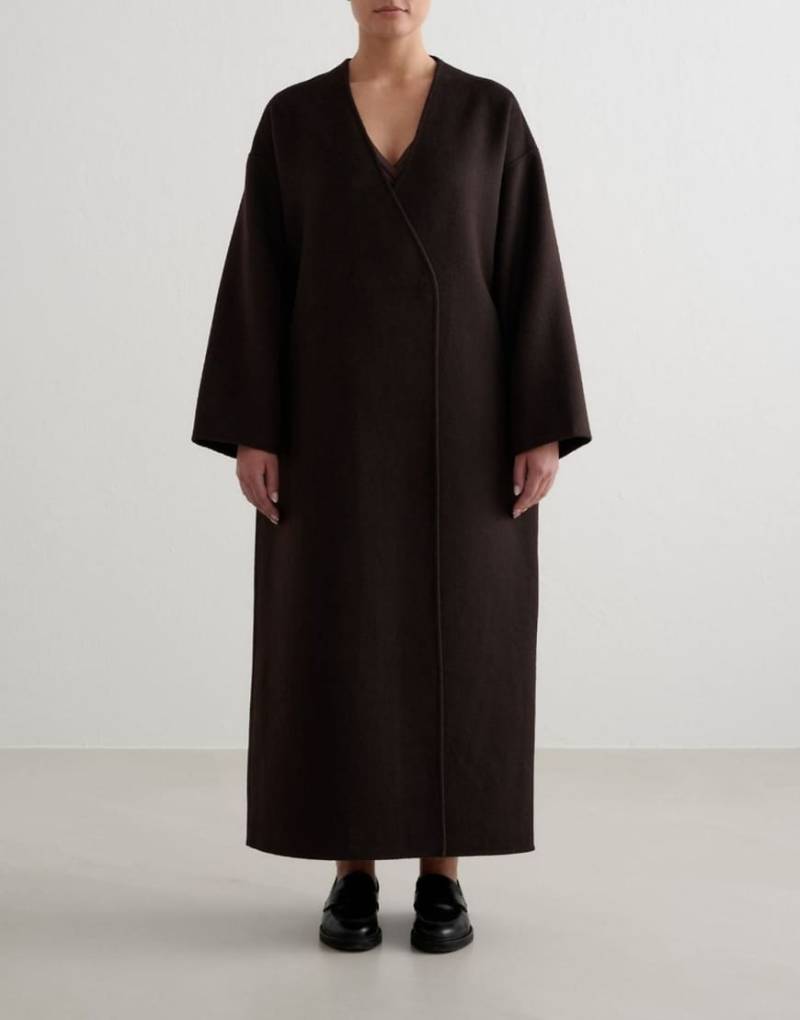 Aim'n - Wollmantel in Schokobraun-Brown von Aim'n