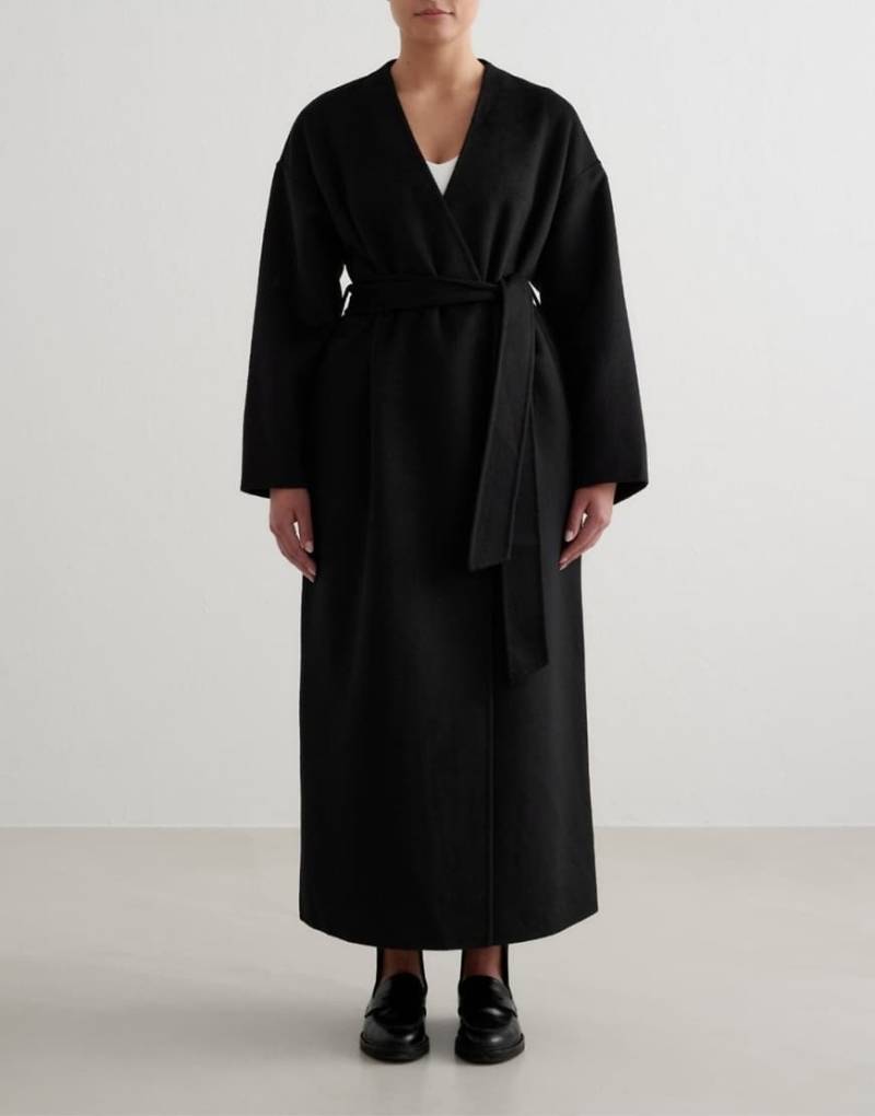 Aim'n - Wollmantel in Schwarz von Aim'n