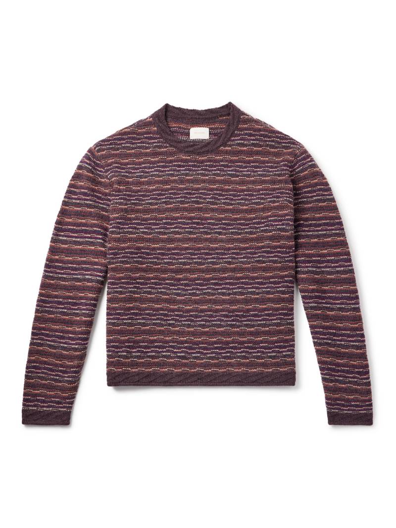Aimé Leon Dore - Abstract Jacquard-Knit Wool-Blend Sweater - Men - Purple - M von Aimé Leon Dore