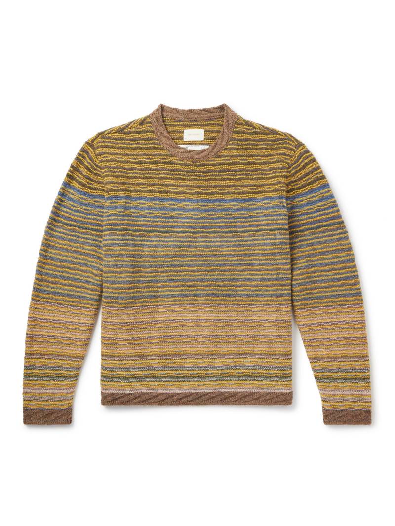 Aimé Leon Dore - Abstract Jacquard-Knit Wool-Blend Sweater - Men - Yellow - S von Aimé Leon Dore