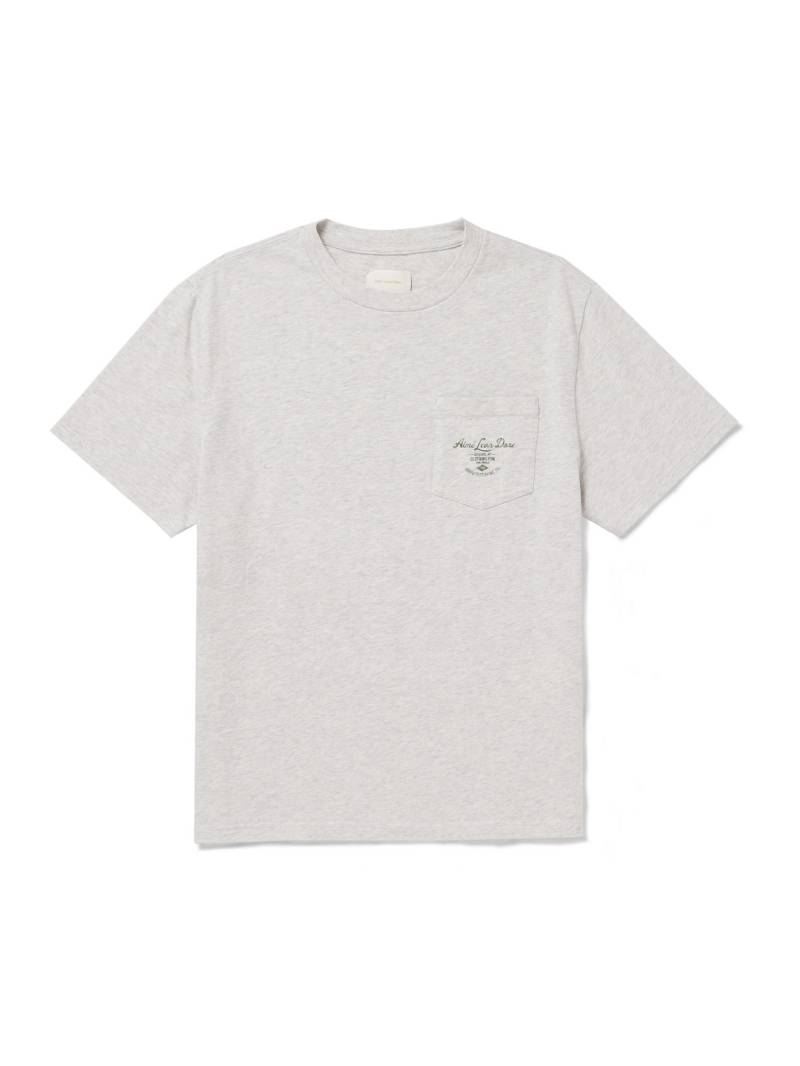 Aimé Leon Dore - Clothier Logo-Print Cotton-Jersey T-Shirt - Men - Neutrals - M von Aimé Leon Dore