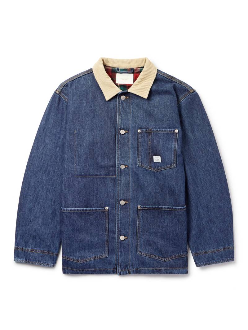 Aimé Leon Dore - Corduroy-Trimmed Denim Barn Jacket - Men - Blue - M von Aimé Leon Dore