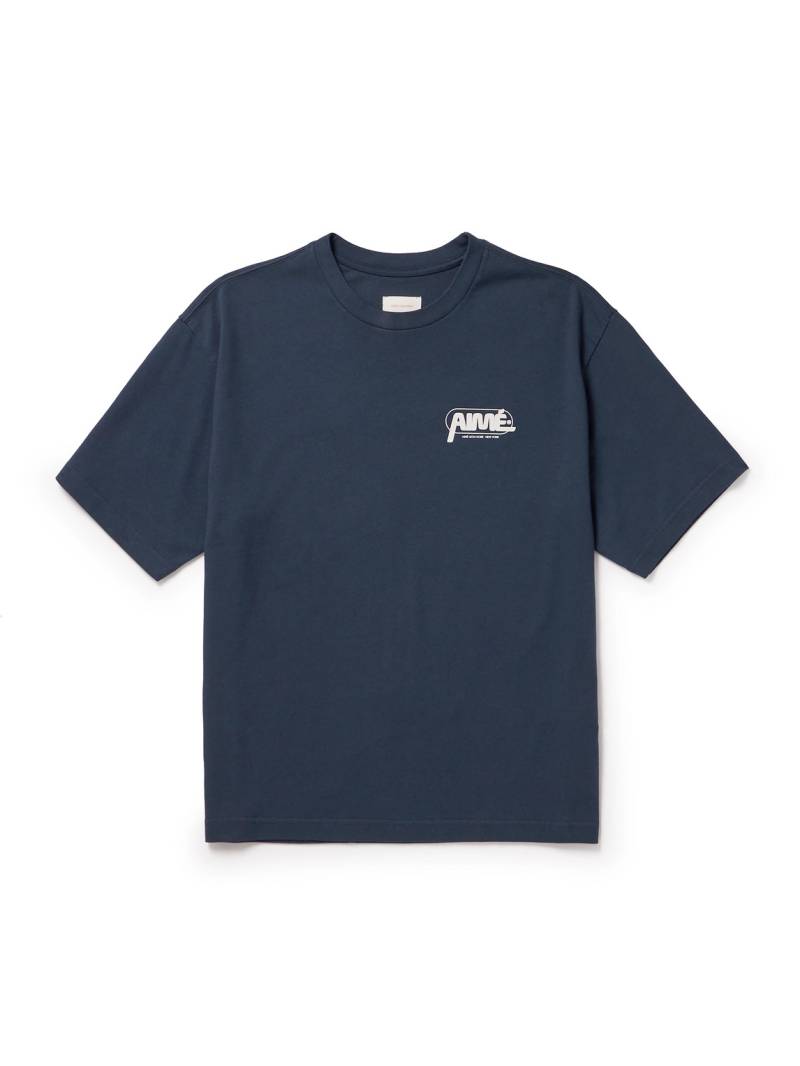 Aimé Leon Dore - Gear Logo-Print Cotton-Jersey T-Shirt - Men - Blue - S von Aimé Leon Dore