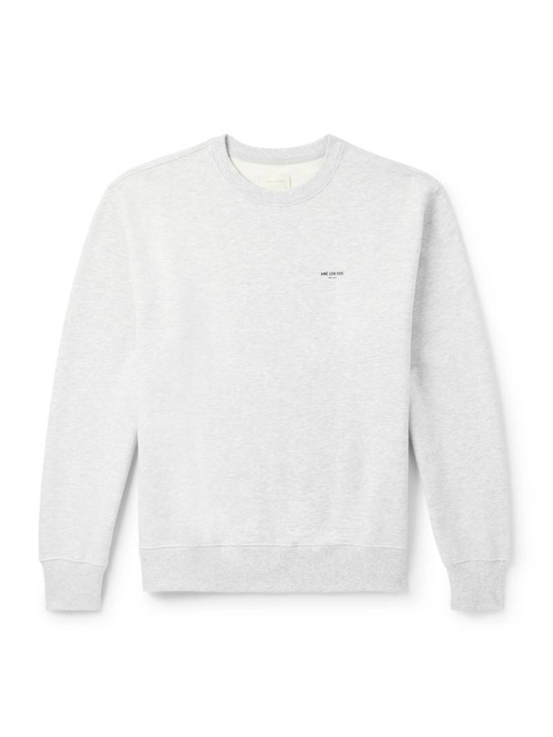 Aimé Leon Dore - Logo-Print Cotton-Jersey Sweatshirt - Men - Gray - XL von Aimé Leon Dore