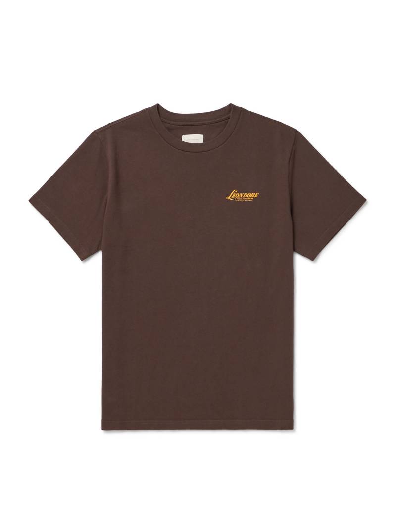 Aimé Leon Dore - Records Cotton-Jersey T-Shirt - Men - Brown - XXL von Aimé Leon Dore