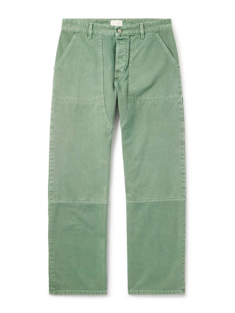 Aimé Leon Dore - Straight-Leg Double-Knee Garment-Dyed Cotton-Twill Trousers - Men - Green - UK/US 30 von Aimé Leon Dore