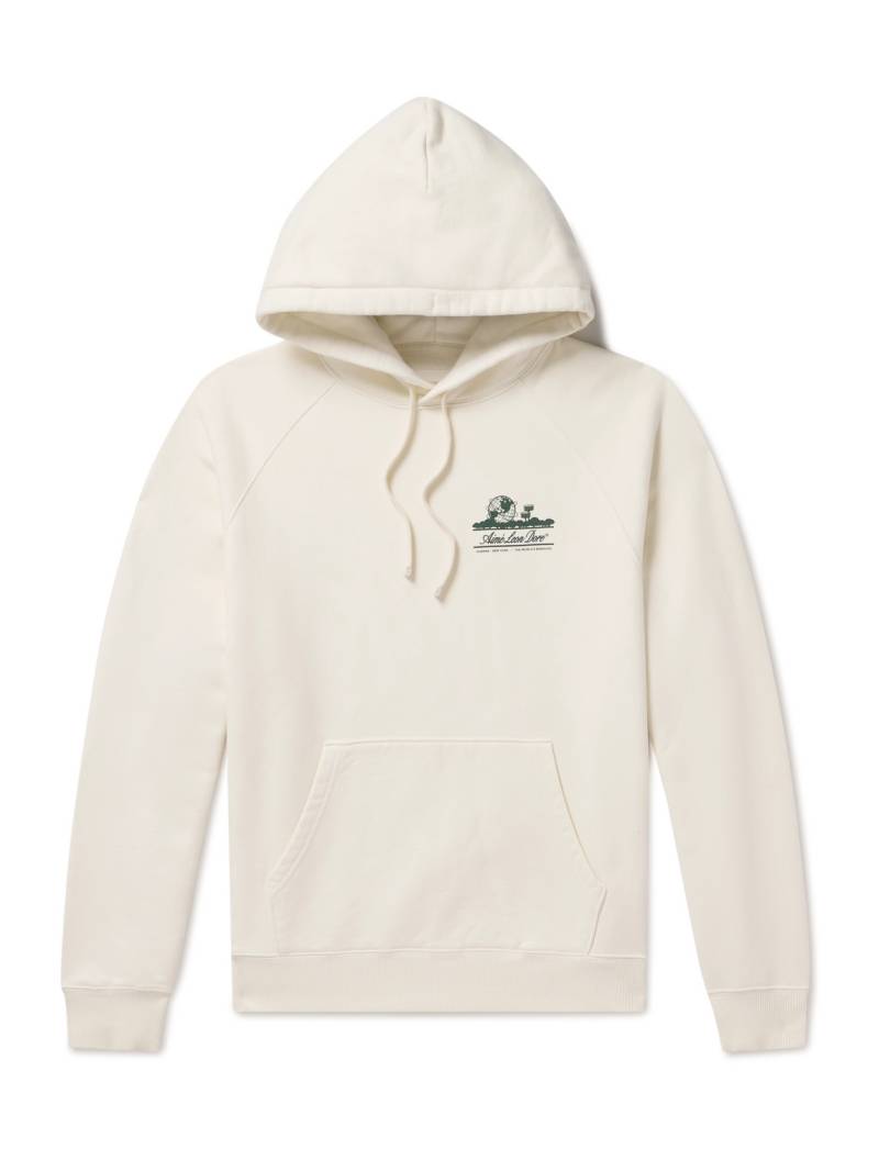 Aimé Leon Dore - Unisphere Logo-Print Cotton-Jersey Hoodie - Men - Neutrals - L von Aimé Leon Dore