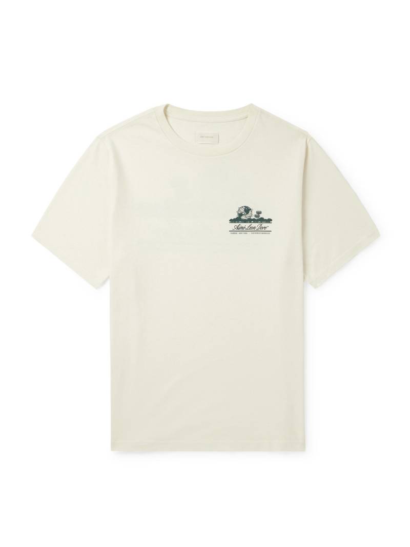 Aimé Leon Dore - Unisphere Logo-Print Cotton-Jersey T-Shirt - Men - Neutrals - M von Aimé Leon Dore