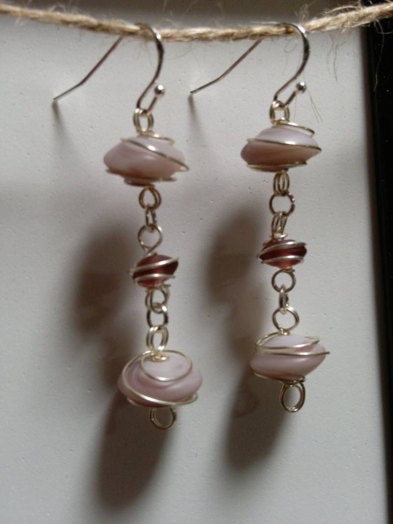 Ohrringe, Amethyst Draht Gewickelt Baumeln Umwickelt, Sterlingsilber Ohr Haken Von Handgefertigt Ohrringe, Amethyst Draht Gewickelt Baumeln Umwickelt, Sterlingsilber Ohr Haken Von Handgefertigt von AimeeGJewelry