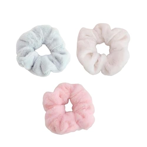 Haargummis für Frauen, einfaches Temperament, Plüsch, elastisch, Haarschmuck, Haargummis (3 Stück) von Aimery