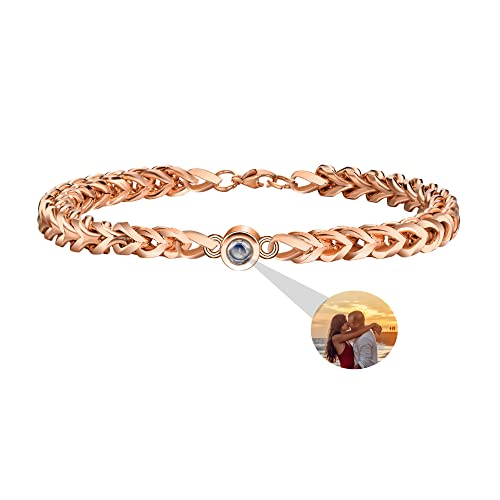 Aina Lighting Personalisierte Foto Armband benutzerdefinierte Projektion Armband mit Bild Im Stein Schmuck mit Foto Projektion für Männer und Frauen von Aina Lighting