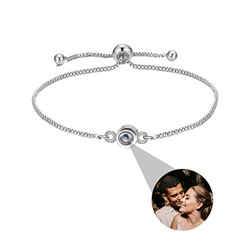 Personalisierte Foto Armband benutzerdefinierte Projektion Armband mit Bild im Stein Geheimnis Bild Armband Ich Liebe Dich Armband 100 Sprachen Speicher Foto Schmuck Armband Geschenk für Frauen von Aina Lighting