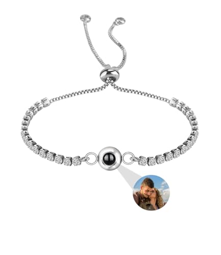 Personalisierte Armband mit Foto benutzerdefinierte Projektion Armband mit Bild im Stein Versteckte Foto Armband Ich Liebe Dich Armband in 100 Sprachen Geschenke für Frauen von Aina Lighting