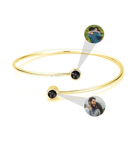 Personalisierte Foto Armband Personalisierte Projektion Armreif mit Bild im Stein versteckte Bild Armband Ich Liebe Dich Armband in 100 Sprachen Geschenke für Frauen von Aina Lighting