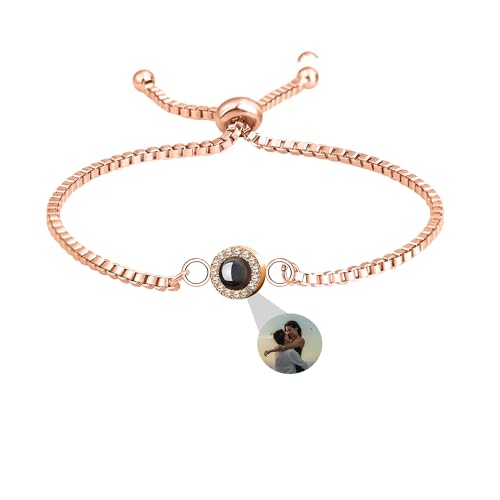 Personalisierte Foto Armband benutzerdefinierte Projektion Armband mit Bild im Stein Geheimnis Bild Armband Ich liebe dich Armband 100 Sprachen Speicher Foto Schmuck Armband Geschenk für Frauen von Aina Lighting