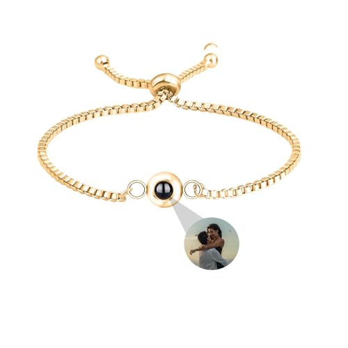 Personalisierte Foto Armband benutzerdefinierte Projektion Armband mit Bild im Stein Geheimnis Bild Armband Ich Liebe Dich Armband 100 Sprachen Speicher Foto Schmuck Armband Geschenk für Frauen von Aina Lighting