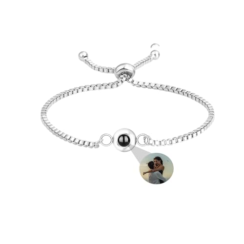 Personalisierte Foto Armband benutzerdefinierte Projektion Armband mit Bild im Stein Geheimnis Bild Armband Ich liebe dich Armband 100 Sprachen Speicher Foto Schmuck Armband Geschenk für Frauen von Aina Lighting