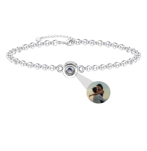 Personalisierte Foto Armband benutzerdefinierte Projektion Armband mit Bild im Stein Geheimnis Bild Armband Ich Liebe Dich Armband 100 Sprachen Speicher Foto Schmuck Armband Geschenk für Frauen von Aina Lighting