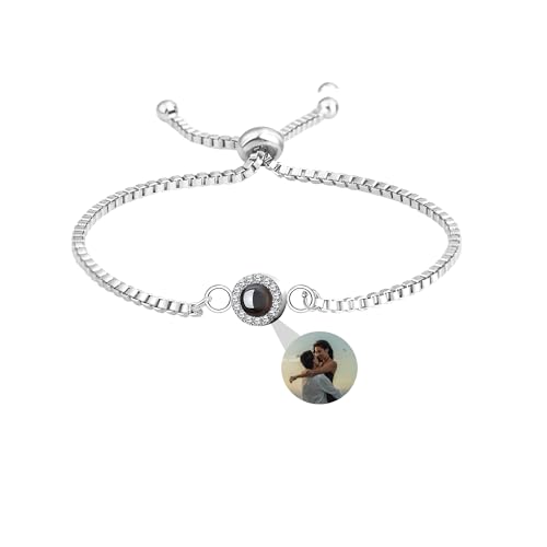 Personalisierte Foto Armband benutzerdefinierte Projektion Armband mit Bild im Stein Geheimnis Bild Armband Ich Liebe Dich Armband 100 Sprachen Speicher Foto Schmuck Armband Geschenk für Frauen von Aina Lighting