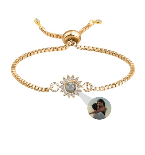 Personalisierte Foto Armband benutzerdefinierte Projektion Armband mit Bild im Stein Geheimnis Bild Armband Ich Liebe Dich Armband 100 Sprachen Speicher Foto Schmuck Armband Geschenk für Frauen von Aina Lighting