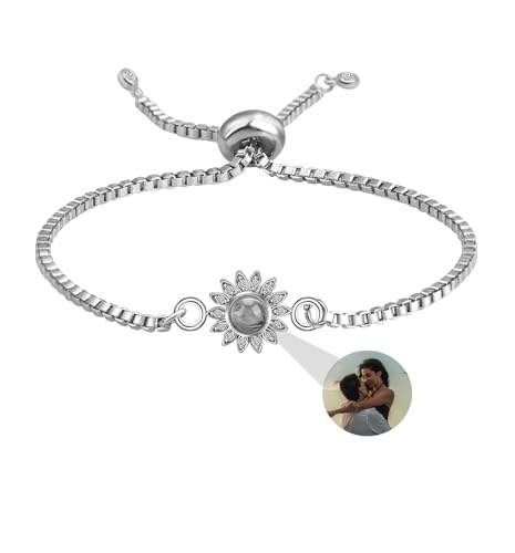 Personalisierte Foto Armband benutzerdefinierte Projektion Armband mit Bild im Stein Geheimnis Bild Armband Ich Liebe Dich Armband 100 Sprachen Speicher Foto Schmuck Armband Geschenk für Frauen von Aina Lighting