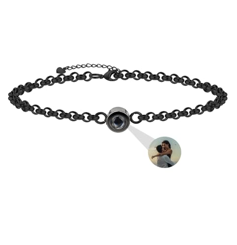 Personalisierte Foto Armband benutzerdefinierte Projektion Armband mit Bild im Stein Geheimnis Bild Armband Ich Liebe Dich Armband 100 Sprachen Speicher Foto Schmuck Armband Geschenk für Frauen von Aina Lighting