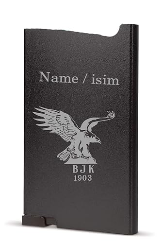 Besiktas Kreditkartenetui mit Namen aus Aluminium Personalisiert Portmonee von aina