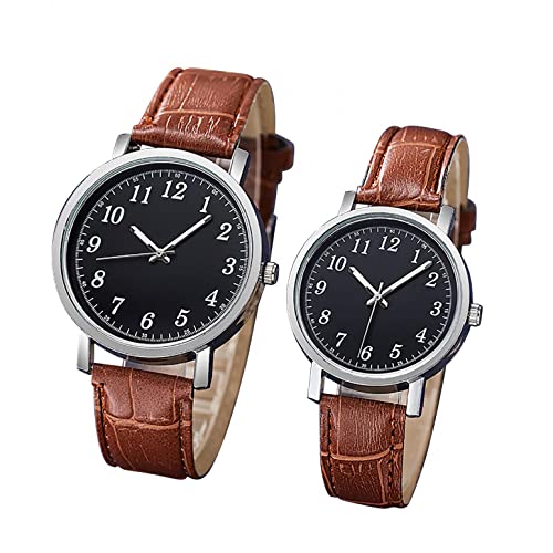 Ainiyo 2PC Uhr Damen Paare Armbanduhr Damenuhren Marken Quarzuhr Watch Geschenk für Frauen Damen Frau Mama Teenager Mädchen Beste Freundin Oma Weihnachten von Ainiyo