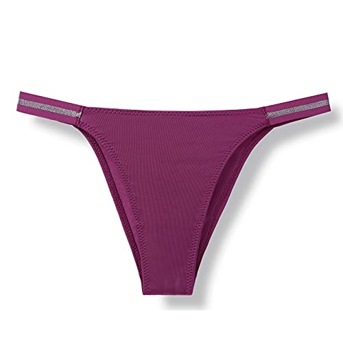 Ainiyo Tanga Slips Damen Hipsters Panties Unterhosen Unterwäsche Dessous Baumwolle Frauen Hüftheben Eisseide Slip von Ainiyo